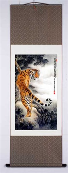 上山虎 中堂画 丝绸织锦画 文化礼品 商务礼品